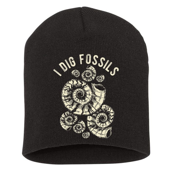 I Dig Fossils Ammonite Fossil Short Acrylic Beanie