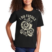 I Dig Fossils Ammonite Fossil Kids T-Shirt