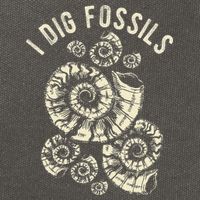I Dig Fossils Ammonite Fossil Cotton Canvas Backpack