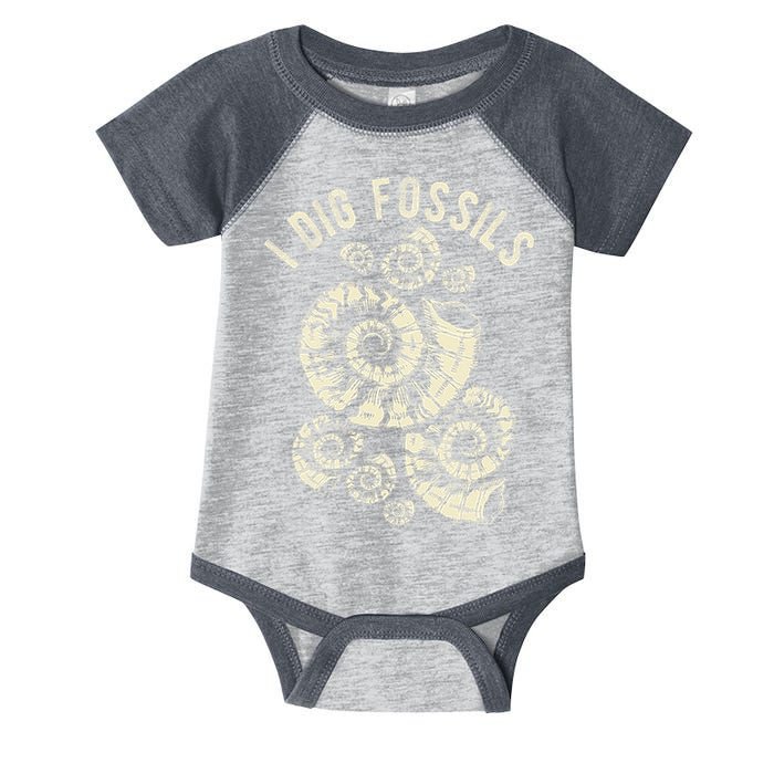 I Dig Fossils Ammonite Fossil Infant Baby Jersey Bodysuit