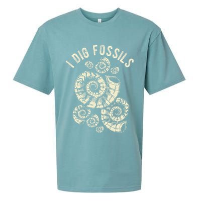 I Dig Fossils Ammonite Fossil Sueded Cloud Jersey T-Shirt