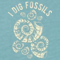 I Dig Fossils Ammonite Fossil Sueded Cloud Jersey T-Shirt