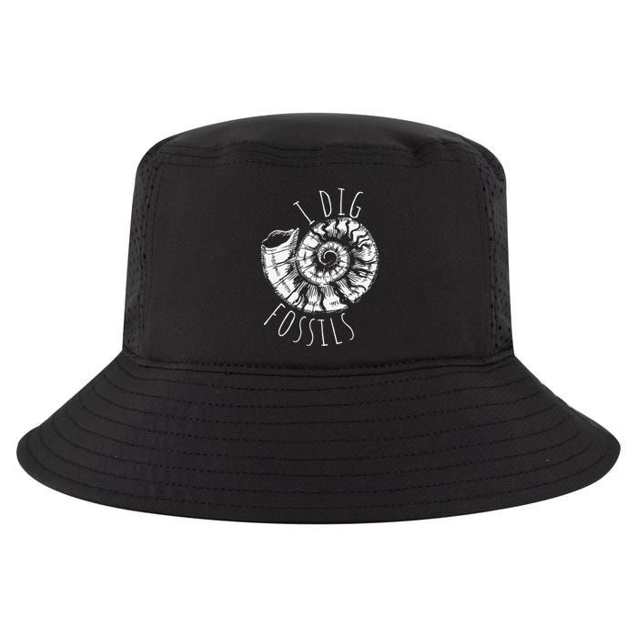 I Dig Fossils Ammonite Fossil Paleontology Cool Comfort Performance Bucket Hat