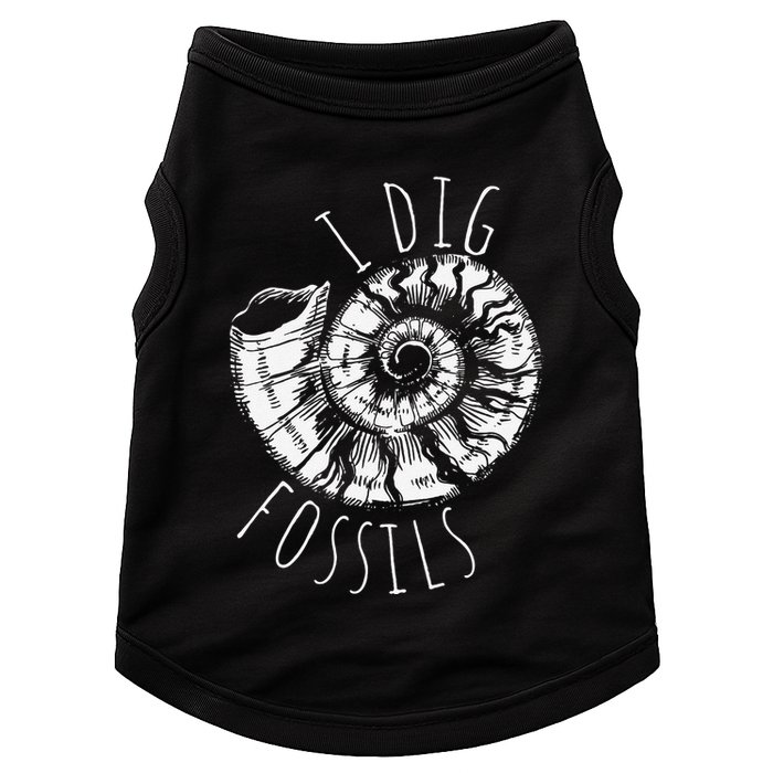 I Dig Fossils Ammonite Fossil Paleontology Doggie Tank
