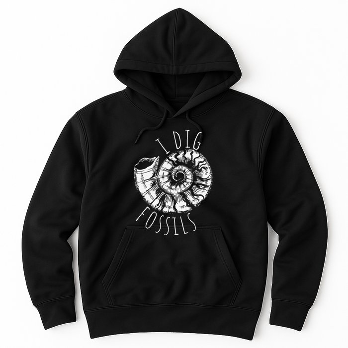 I Dig Fossils Ammonite Fossil Paleontology Hoodie