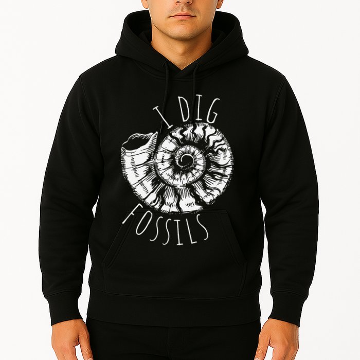 I Dig Fossils Ammonite Fossil Paleontology Hoodie