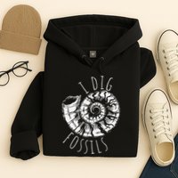 I Dig Fossils Ammonite Fossil Paleontology Hoodie