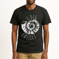 I Dig Fossils Ammonite Fossil Paleontology Tall T-Shirt