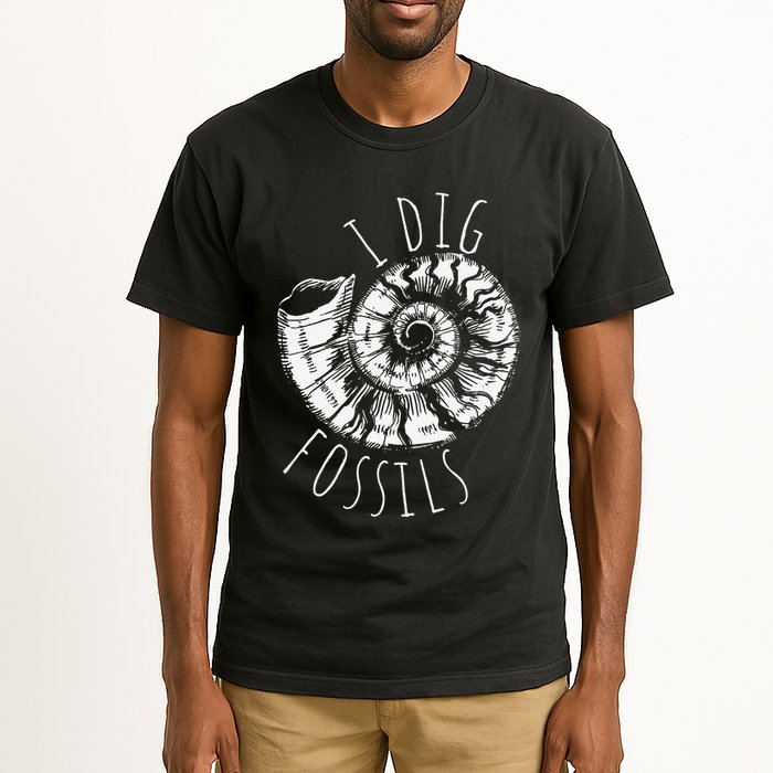 I Dig Fossils Ammonite Fossil Paleontology Tall T-Shirt