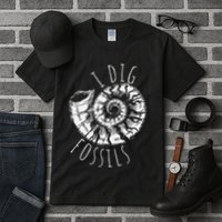 I Dig Fossils Ammonite Fossil Paleontology Tall T-Shirt