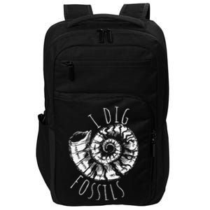 I Dig Fossils Ammonite Fossil Paleontology Impact Tech Backpack