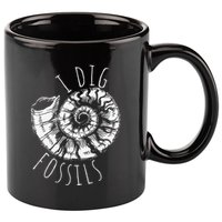 I Dig Fossils Ammonite Fossil Paleontology 11oz C Handle Ceramic Mug