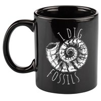 I Dig Fossils Ammonite Fossil Paleontology 11oz C Handle Ceramic Mug