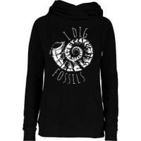 I Dig Fossils Ammonite Fossil Paleontology Womens Funnel Neck Pullover Hood