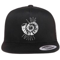 I Dig Fossils Ammonite Fossil Paleontology Flatbill Hat