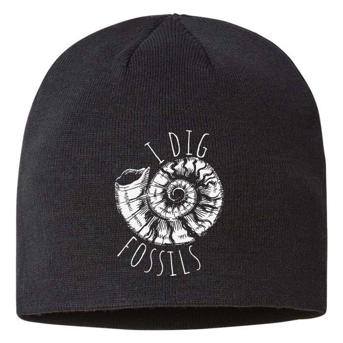 I Dig Fossils Ammonite Fossil Paleontology Sustainable Beanie
