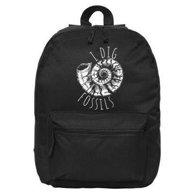 I Dig Fossils Ammonite Fossil Paleontology 16 in Basic Backpack