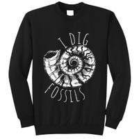 I Dig Fossils Ammonite Fossil Paleontology Tall Sweatshirt