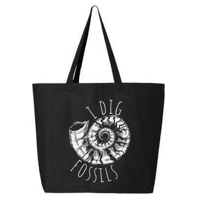 I Dig Fossils Ammonite Fossil Paleontology 25L Jumbo Tote