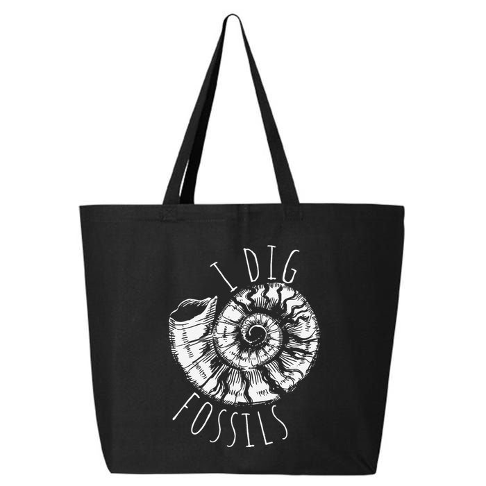 I Dig Fossils Ammonite Fossil Paleontology 25L Jumbo Tote