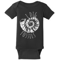 I Dig Fossils Ammonite Fossil Paleontology Baby Bodysuit