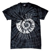 I Dig Fossils Ammonite Fossil Paleontology Tie-Dye T-Shirt