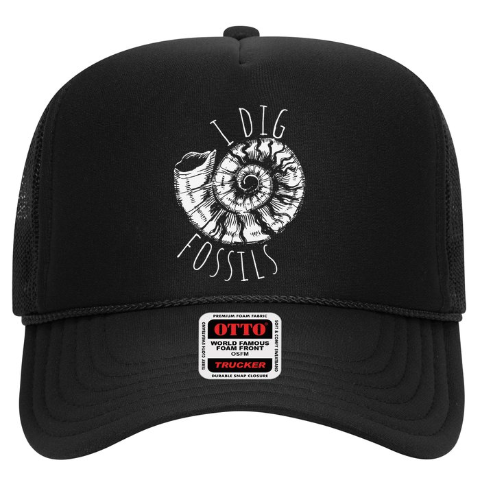 I Dig Fossils Ammonite Fossil Paleontology Trucker Hat
