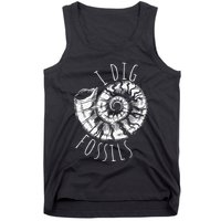 I Dig Fossils Ammonite Fossil Paleontology Tank Top