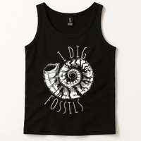I Dig Fossils Ammonite Fossil Paleontology Tank Top