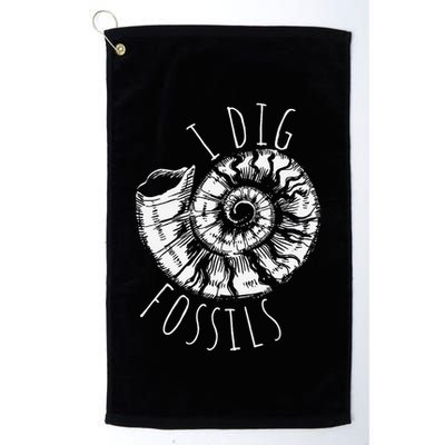 I Dig Fossils Ammonite Fossil Paleontology Golf Towel