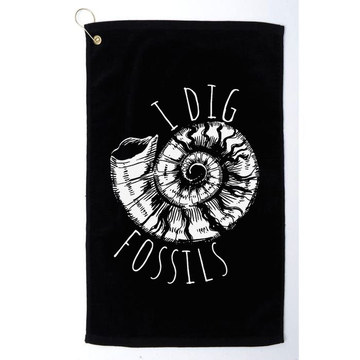 I Dig Fossils Ammonite Fossil Paleontology Golf Towel