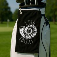 I Dig Fossils Ammonite Fossil Paleontology Golf Towel