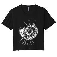 I Dig Fossils Ammonite Fossil Paleontology Crop Top