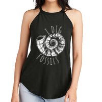 I Dig Fossils Ammonite Fossil Paleontology Women's Perfect Tri Rocker Tank