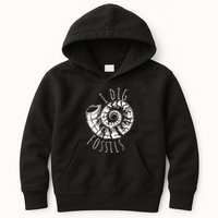 I Dig Fossils Ammonite Fossil Paleontology Kids Hoodie