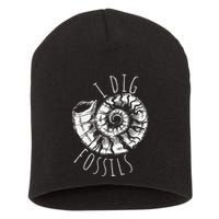 I Dig Fossils Ammonite Fossil Paleontology Short Acrylic Beanie