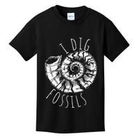 I Dig Fossils Ammonite Fossil Paleontology Kids T-Shirt