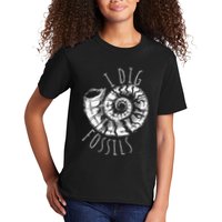 I Dig Fossils Ammonite Fossil Paleontology Kids T-Shirt