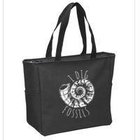 I Dig Fossils Ammonite Fossil Paleontology Zip Tote Bag
