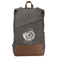 I Dig Fossils Ammonite Fossil Paleontology Cotton Canvas Backpack