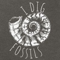 I Dig Fossils Ammonite Fossil Paleontology Cotton Canvas Backpack