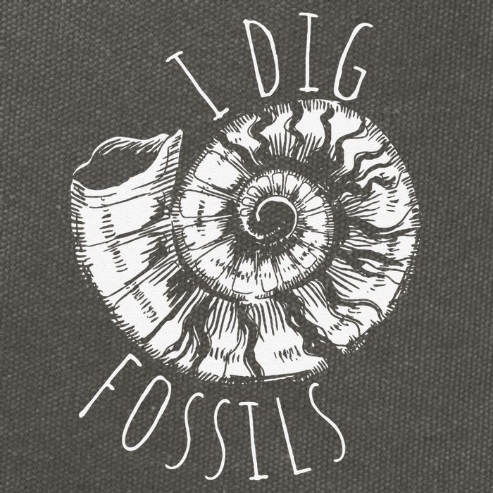 I Dig Fossils Ammonite Fossil Paleontology Cotton Canvas Backpack