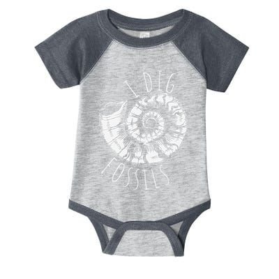 I Dig Fossils Ammonite Fossil Paleontology Infant Baby Jersey Bodysuit
