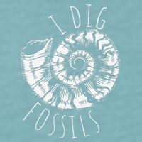 I Dig Fossils Ammonite Fossil Paleontology Sueded Cloud Jersey T-Shirt