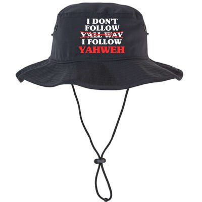 I Don't Follow Y'all Way I Follow Yahweh Christian Believer Legacy Cool Fit Booney Bucket Hat