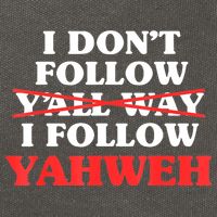I Don't Follow Y'all Way I Follow Yahweh Christian Believer Cotton Canvas Backpack