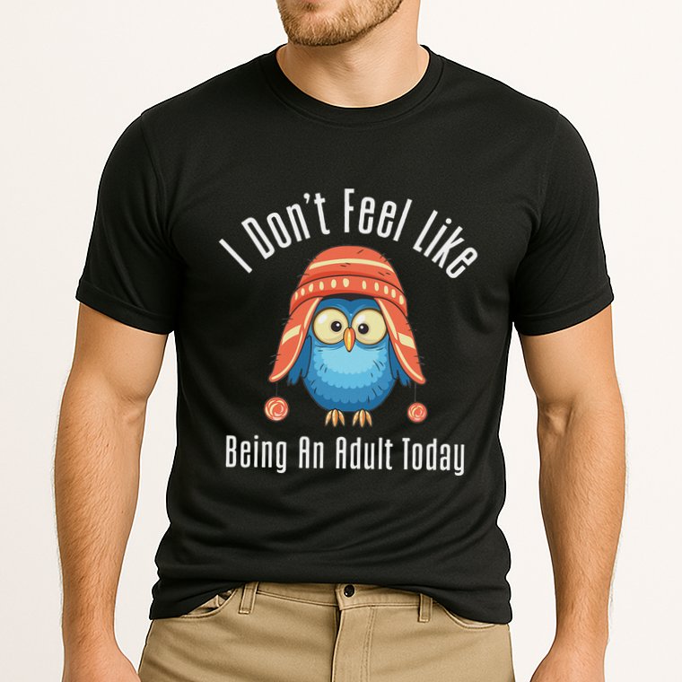 I DonT Feel Like Being An Adult Today Cute Cartoon Owl Cooling Performance Crew T-Shirt