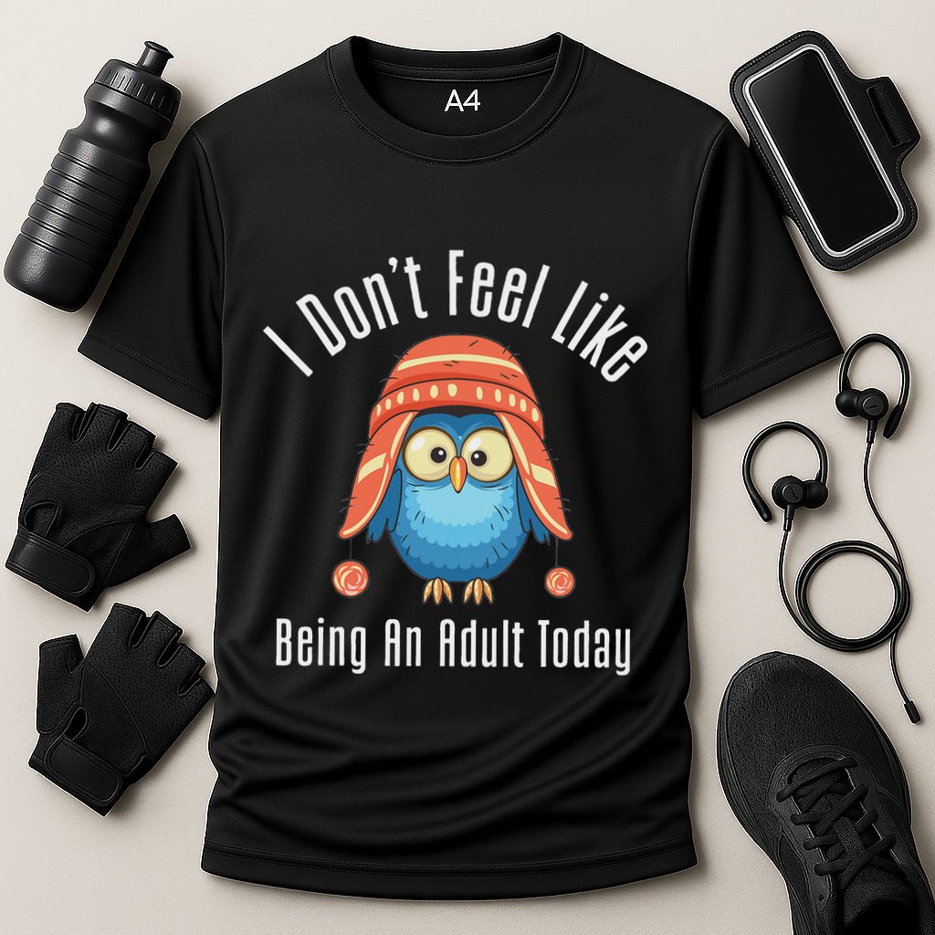 I DonT Feel Like Being An Adult Today Cute Cartoon Owl Cooling Performance Crew T-Shirt