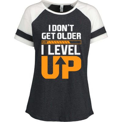 I Dont Get Older I Level Up Great Gift Enza Ladies Jersey Colorblock Tee