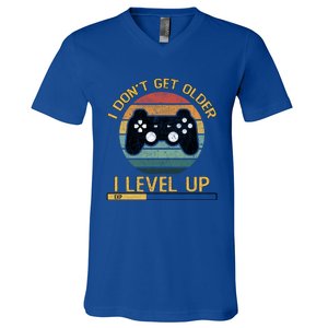 I Dont Get Older Level Exp Up Gaming Gamer Birthday Gift V-Neck T-Shirt